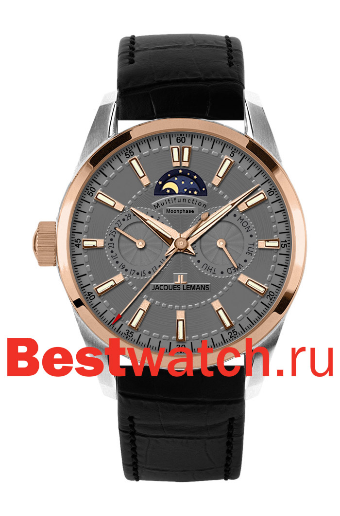 Часы Jacques Lemans Moonphase 1-1596C